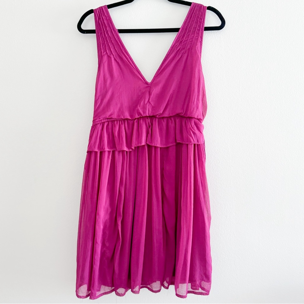 Free People Magenta V-Neck Sundress - Picture 4 of 6